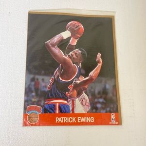 Vintage NBA New York Knicks Legend Patrick Ewing NBA Hoops Action Photos